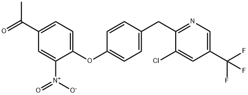 1-[4-(4-([3-CHLORO-5-(TRIFLUOROMETHYL)-2-PYRIDINYL]METHYL)PHENOXY)-3-NITROPHENYL]-1-ETHANONE Struktur