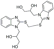 3,3'-(2,2'-(ETHANE-1,2-DIYLBIS(SULFANEDIYL))BIS(1H-BENZO[D]IMIDAZOLE-2,1-DIYL))DIPROPANE-1,2-DIOL Struktur