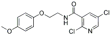 2,5-DICHLORO-N-[2-(4-METHOXYPHENOXY)ETHYL]NICOTINAMIDE Struktur