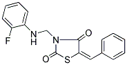 (5E)-5-BENZYLIDENE-3-{[(2-FLUOROPHENYL)AMINO]METHYL}-1,3-THIAZOLIDINE-2,4-DIONE Struktur