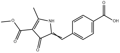 5-(4-CARBOXY-BENZYLIDENE)-2-METHYL-4-OXO-4,5-DIHYDRO-1H-PYRROLE-3-CARBOXYLIC ACID METHYL ESTER Struktur