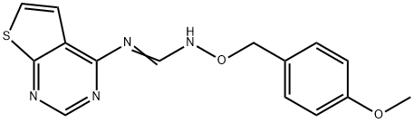 N'-[(4-METHOXYBENZYL)OXY]-N-THIENO[2,3-D]PYRIMIDIN-4-YLIMINOFORMAMIDE Struktur