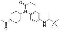 N-(1-ACETYLPIPERIDIN-4-YL)-N-(2-TERT-BUTYL-(1H)-INDOL-5-YL)PROPANAMIDE Struktur