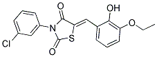 (5Z)-3-(3-CHLOROPHENYL)-5-(3-ETHOXY-2-HYDROXYBENZYLIDENE)-1,3-THIAZOLIDINE-2,4-DIONE Struktur