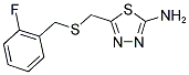 5-([(2-FLUOROBENZYL)SULFANYL]METHYL)-1,3,4-THIADIAZOL-2-AMINE Struktur