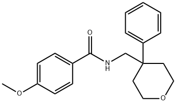 4-METHOXY-N-[(4-PHENYLTETRAHYDRO-2H-PYRAN-4-YL)METHYL]BENZAMIDE Struktur