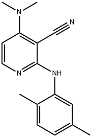 4-(DIMETHYLAMINO)-2-(2,5-DIMETHYLANILINO)NICOTINONITRILE Struktur