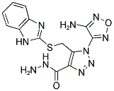 1-(4-AMINO-1,2,5-OXADIAZOL-3-YL)-5-[(1H-1,3-BENZIMIDAZOL-2-YLSULFANYL)METHYL]-1H-1,2,3-TRIAZOLE-4-CARBOHYDRAZIDE Struktur