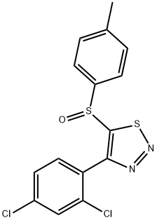 4-(2,4-DICHLOROPHENYL)-1,2,3-THIADIAZOL-5-YL 4-METHYLPHENYL SULFOXIDE Struktur