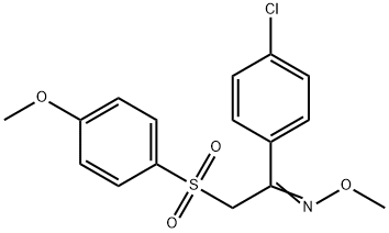 1-(4-CHLOROPHENYL)-2-[(4-METHOXYPHENYL)SULFONYL]-1-ETHANONE O-METHYLOXIME Struktur