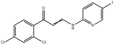 1-(2,4-DICHLOROPHENYL)-3-[(5-IODO-2-PYRIDINYL)AMINO]-2-PROPEN-1-ONE Struktur