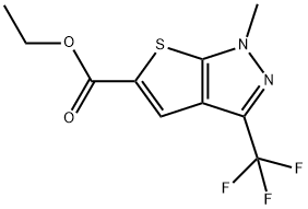 ETHYL 1-METHYL-3-(TRIFLUOROMETHYL)-1H-THIENO[2,3-C]PYRAZOLE-5-CARBOXYLATE Struktur