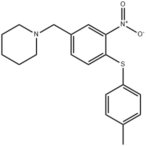 1-(4-[(4-METHYLPHENYL)SULFANYL]-3-NITROBENZYL)PIPERIDINE Struktur