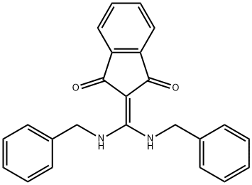 2-(BIS(BENZYLAMINO)METHYLENE)INDANE-1,3-DIONE Struktur