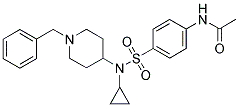 N-[4-[((1-BENZYLPIPERIDIN-4-YL)CYCLOPROPYLAMINO)SULPHONYL]PHENYL]ACETAMIDE Struktur