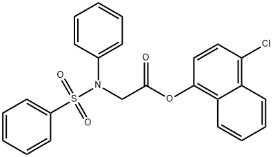 4-CHLORO-1-NAPHTHYL 2-[(PHENYLSULFONYL)ANILINO]ACETATE Struktur