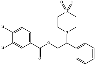 2-(1,1-DIOXO-1LAMBDA6,4-THIAZINAN-4-YL)-2-PHENYLETHYL 3,4-DICHLOROBENZENECARBOXYLATE Struktur