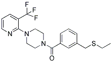 (3-[(ETHYLTHIO)METHYL]PHENYL)(4-[3-(TRIFLUOROMETHYL)PYRIDIN-2-YL]PIPERAZINO)METHANONE Struktur