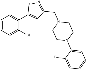 1-([5-(2-CHLOROPHENYL)-3-ISOXAZOLYL]METHYL)-4-(2-FLUOROPHENYL)PIPERAZINE Struktur