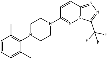 6-[4-(2,6-DIMETHYLPHENYL)PIPERAZINO]-3-(TRIFLUOROMETHYL)[1,2,4]TRIAZOLO[4,3-B]PYRIDAZINE Struktur