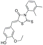 (5Z)-3-(2,3-DIMETHYLPHENYL)-5-(3-ETHOXY-4-HYDROXYBENZYLIDENE)-2-THIOXO-1,3-THIAZOLIDIN-4-ONE Struktur