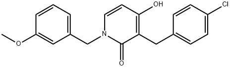 3-(4-CHLOROBENZYL)-4-HYDROXY-1-(3-METHOXYBENZYL)-2(1H)-PYRIDINONE Struktur