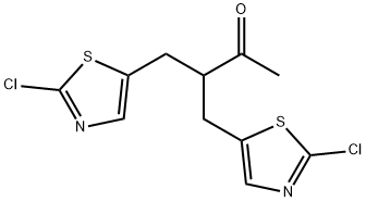 4-(2-CHLORO-1,3-THIAZOL-5-YL)-3-[(2-CHLORO-1,3-THIAZOL-5-YL)METHYL]-2-BUTANONE Struktur