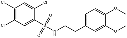 (2-(3,4-DIMETHOXYPHENYL)ETHYL)((2,4,5-TRICHLOROPHENYL)SULFONYL)AMINE Struktur