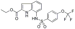 7-[[[4-(TRIFLUOROMETHOXY)PHENYL]SULPHONYL]AMINO]INDOLE-2-CARBOXYLIC ACID, ETHYL ESTER Struktur