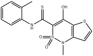 4-HYDROXY-1-METHYL-N-(2-METHYLPHENYL)-2,2-DIOXO-1,2-DIHYDRO-2LAMBDA6-THIENO[3,2-C][1,2]THIAZINE-3-CARBOTHIOAMIDE Struktur