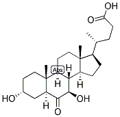 5-ALPHA-CHOLANIC ACID-3-ALPHA, 7-BETA-DIOL-6-ONE Struktur