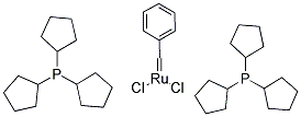 BIS(TRICYCLOPENTYLPHOSPHINE)BENZYLIDINE RUTHENIUM DICHLORIDE Struktur