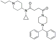 N-CYCLOPROPYL-4-(4-DIPHENYLMETHYLPIPERAZIN-1-YL)-4-OXO-N-(1-PROPYLPIPERIDIN-4-YL)BUTANAMIDE Struktur