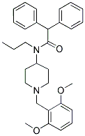 N-[1-(2,6-DIMETHOXYBENZYL)PIPERIDIN-4-YL]-N-PROPYL-DIPHENYLACETAMIDE Struktur