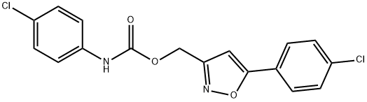 [5-(4-CHLOROPHENYL)-3-ISOXAZOLYL]METHYL N-(4-CHLOROPHENYL)CARBAMATE Struktur