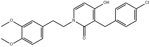 3-(4-CHLOROBENZYL)-1-(3,4-DIMETHOXYPHENETHYL)-4-HYDROXY-2(1H)-PYRIDINONE Struktur