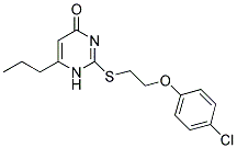 2-([2-(4-CHLOROPHENOXY)ETHYL]THIO)-6-PROPYLPYRIMIDIN-4(1H)-ONE Struktur