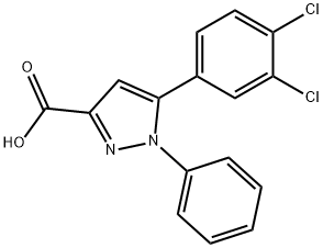 5-(3,4-DICHLOROPHENYL)-1-PHENYL-1H-PYRAZOLE-3-CARBOXYLIC ACID Struktur