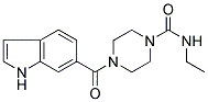 N-ETHYL-4-[((1H)-INDOL-6-YL)CARBONYL]PIPERAZINE-1-CARBOXAMIDE Struktur