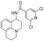 2,6-DICHLORO-N-(2,3,6,7-TETRAHYDRO-(1H,5H)-BENZO[IJ]QUINOLIZIN-3-YL)PYRIDINE-4-CARBOXAMIDE Struktur