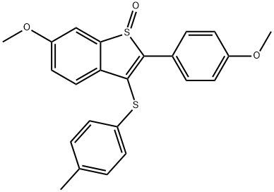 6-METHOXY-2-(4-METHOXYPHENYL)-3-[(4-METHYLPHENYL)SULFANYL]-1H-1-BENZOTHIOPHEN-1-ONE Struktur