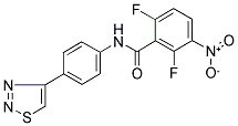 2,6-DIFLUORO-3-NITRO-N-[4-(1,2,3-THIADIAZOL-4-YL)PHENYL]BENZAMIDE Struktur