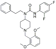 N'-(2,4-DIFLUOROPHENYL)-N-[1-(2,6-DIMETHOXYBENZYL)PIPERIDIN-4-YL]-N-(2-PHENYLETHYL)UREA Struktur