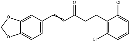 (E)-1-(1,3-BENZODIOXOL-5-YL)-5-(2,6-DICHLOROPHENYL)-1-PENTEN-3-ONE Struktur