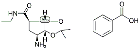 (3AS,4R,6S,6AR)-(+)-6-AMINO-N-ETHYLTETRAHYDRO-2,2-DIMETHYL-4H-CYCLOPENTA-1,3-DIOXOLE-4-CARBOXAMIDE, BENZOATE SALT Struktur