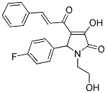 5-(4-FLUOROPHENYL)-3-HYDROXY-1-(2-HYDROXYETHYL)-4-[(2E)-3-PHENYLPROP-2-ENOYL]-1,5-DIHYDRO-2H-PYRROL-2-ONE Struktur