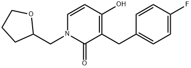 3-(4-FLUOROBENZYL)-4-HYDROXY-1-(TETRAHYDRO-2-FURANYLMETHYL)-2(1H)-PYRIDINONE Struktur