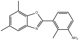 3-(5,7-DIMETHYL-BENZOOXAZOL-2-YL)-2-METHYL-PHENYLAMINE Struktur