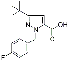 3-TERT-BUTYL-1-(4-FLUOROBENZYL)-1H-PYRAZOLE-5-CARBOXYLIC ACID Struktur