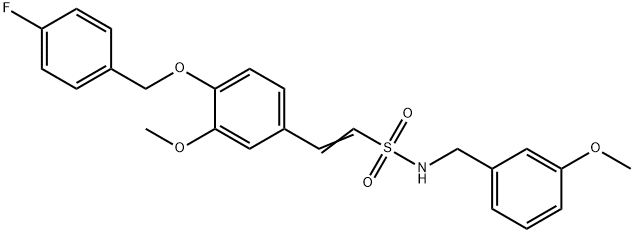 (E)-2-(4-[(4-FLUOROBENZYL)OXY]-3-METHOXYPHENYL)-N-(3-METHOXYBENZYL)-1-ETHENESULFONAMIDE Struktur